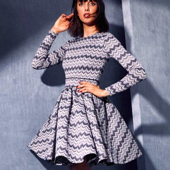 NWOT Maje Royaume Purple Geo Print Dress, Sz 3 / L - Picture 1 of 5